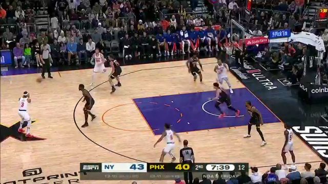 NBA常规赛：尼克斯vs太阳第2节中文解说回放