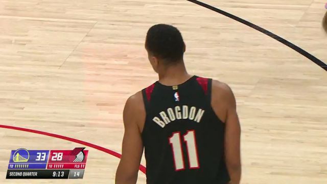 NBA常规赛：勇士vs开拓者第2节英文原声回放