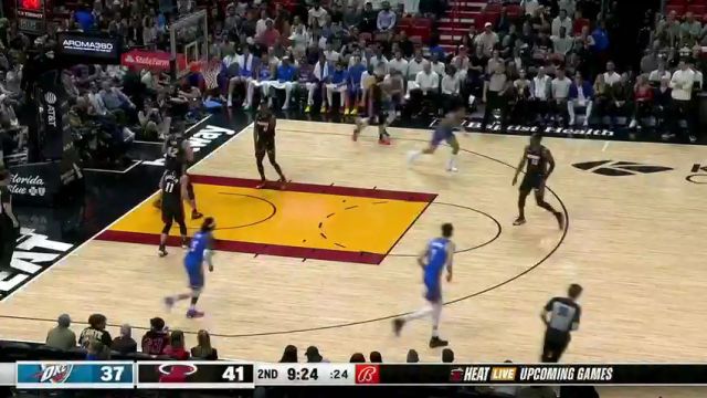 NBA常规赛：雷霆vs热火第2节中文解说回放