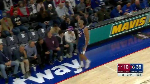 NBA常规赛：红牛vs76人第1节英文原声回放