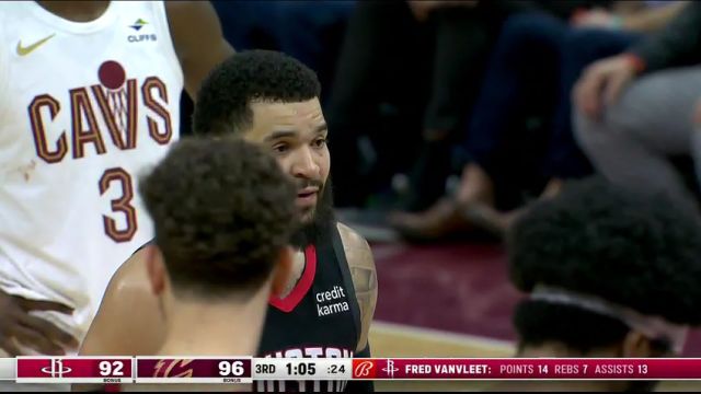 NBA常规赛：火箭vs骑士第3节中文解说回放