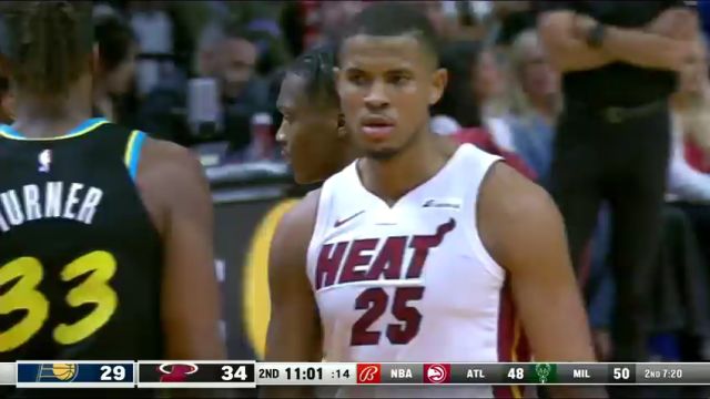 NBA常规赛：步行者vs热火第2节英文原声回放