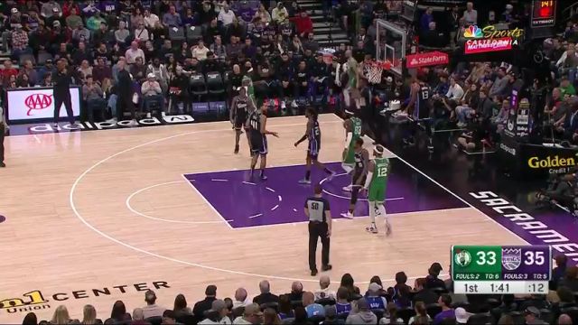 NBA常规赛：凯尔特人vs国王第1节中文解说回放