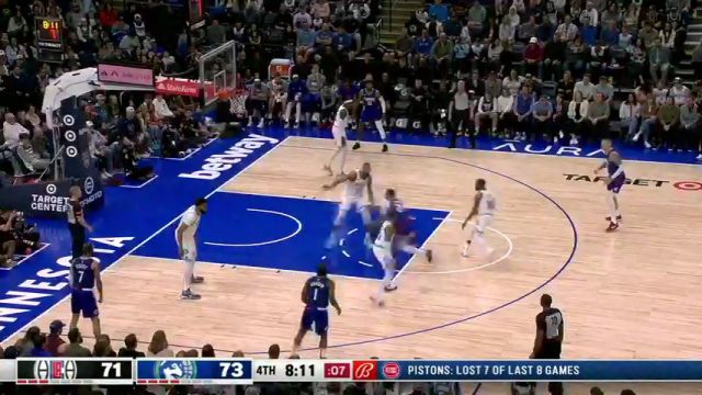NBA常规赛：快船vs森林狼第4节英文原声回放