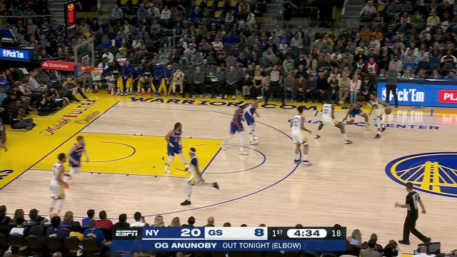 再不追分就来不及了 库里突破分球佩顿二世底角三分手起刀落