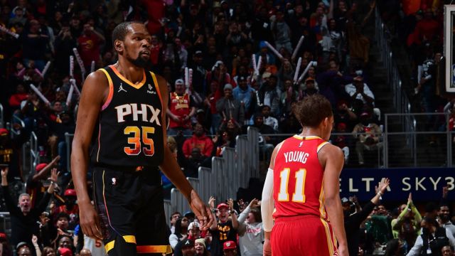 太阳vs老鹰五佳球 特雷-杨抢断反击追身三分 杜兰特滑翔劈扣