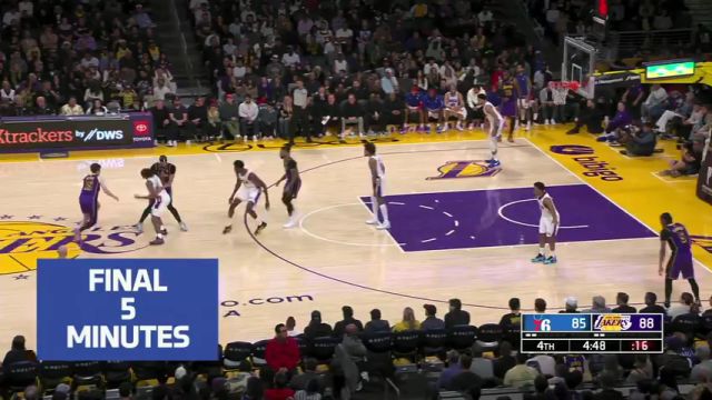 NBA常规赛：76人vs湖人第4节英文原声回放