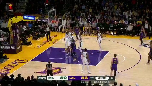 雄鹿vs湖人第2节中文解说回放