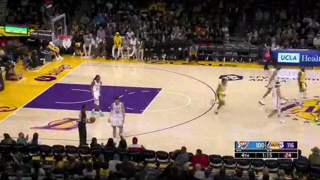 雷霆vs湖人第4节英文原声回放