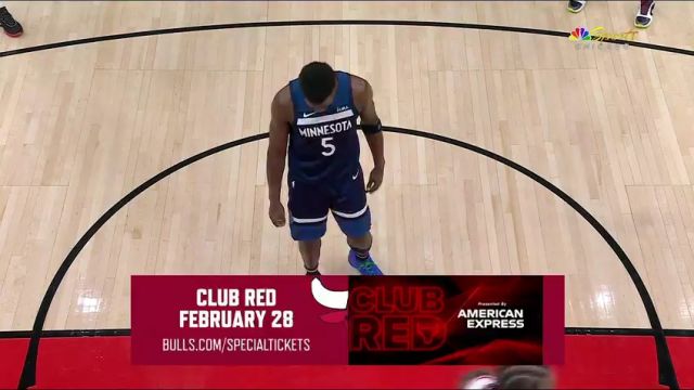 NBA常规赛：森林狼vs公牛第2节英文原声回放