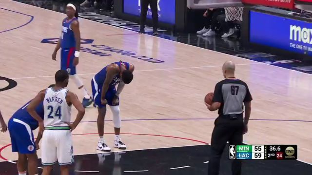 NBA常规赛：森林狼vs快船第2节英文原声回放