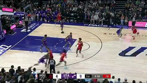 《NBA全场集锦》NBA常规赛：火箭vs爵士第1节英文原声回放