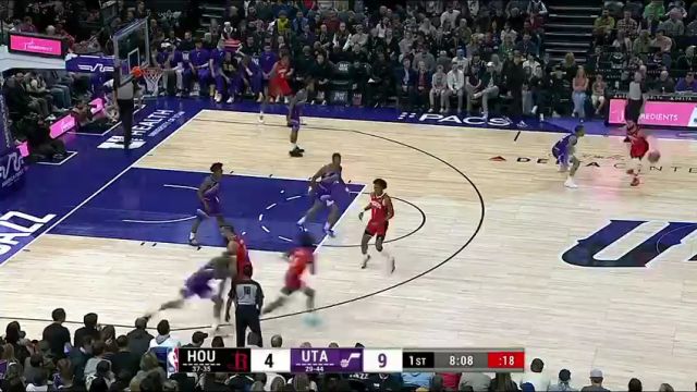 NBA常规赛：火箭vs爵士第1节英文原声回放