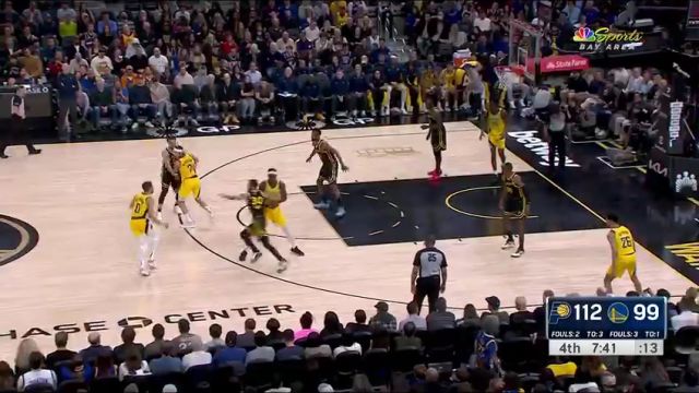 NBA常规赛：步行者vs勇士第4节中文解说回放