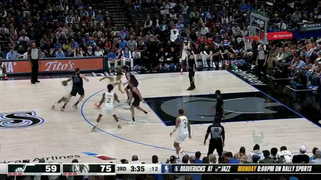 NBA常规赛：爵士vs独行侠第3节英文原声回放