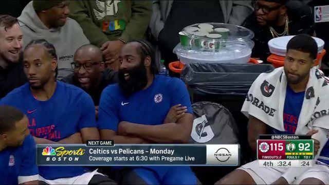 快船vs凯尔特人第4节英文原声回放