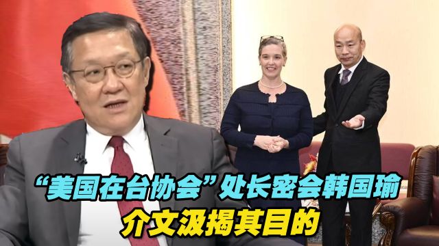 介文汲揭“美国在台协会”处长密会韩国瑜目的:牵动美国利益