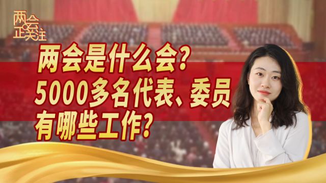 两会正关注 | 两会是什么会?5000多名代表、委员有哪些工作?