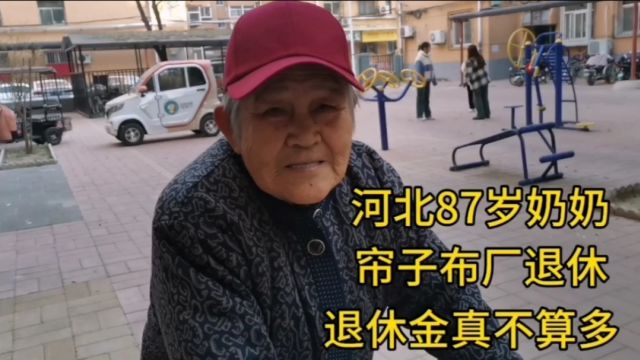 河北87岁奶奶,帘子布厂退休,退休金真不算多!