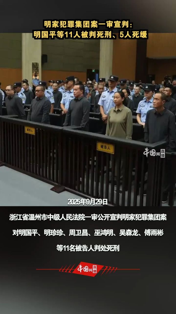 明家犯罪集团案一审宣判：明国平等11人被判死刑、5人死缓_高清1080P在线观看平台_腾讯视频