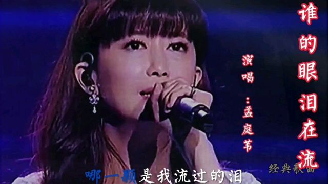 孟庭苇演唱一首经典歌曲《谁的眼泪在飞》,情深意浓,余音袅袅,不绝于耳