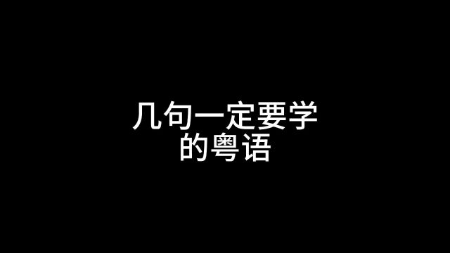 几句一定要学的粤语