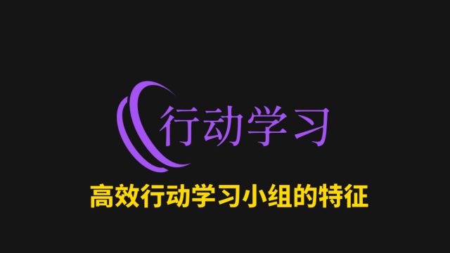 13高效行动学习小组的特征