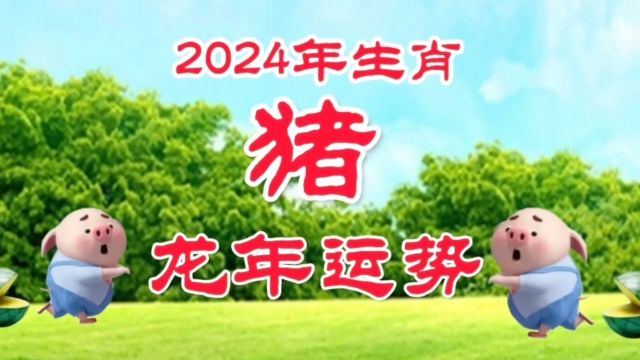 生肖猪在2024年的运势