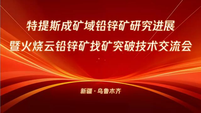 特提斯成矿域研究进展暨火烧云铅锌矿找矿突破 技术交流会在乌鲁木齐市召开