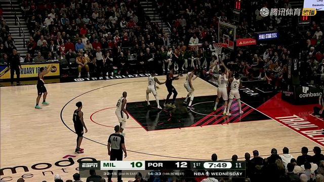 2023/24赛季NBA常规赛：雄鹿 VS 开拓者 全场回放