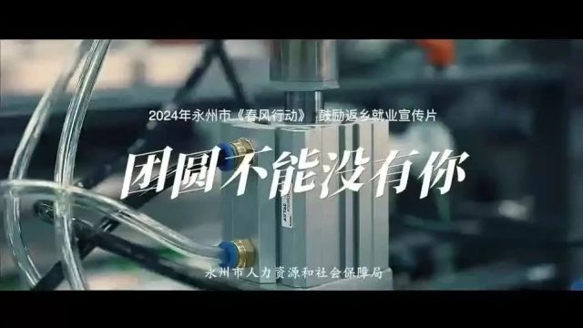 2024年永州市《春风行动》鼓励返乡就业宣传片——团圆不能没有你