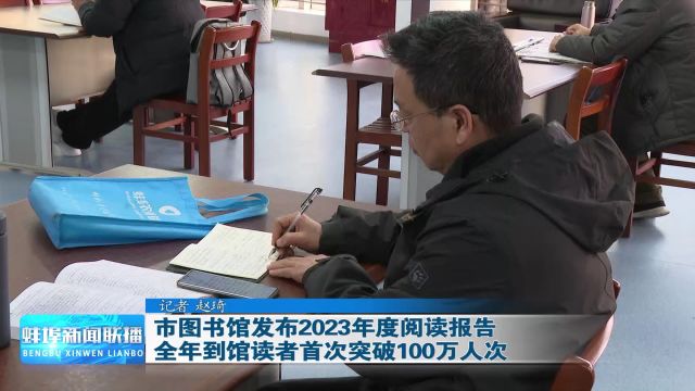 市图书馆发布2023年度阅读报告 全年到馆读者人次首次突破100万人次