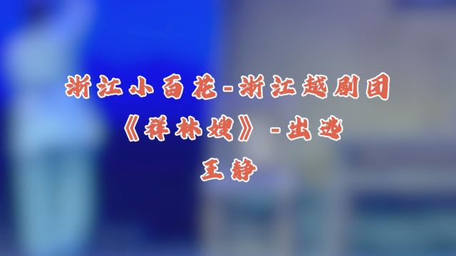 浙江小百花浙江越剧团《祥林嫂》选段出逃—王静