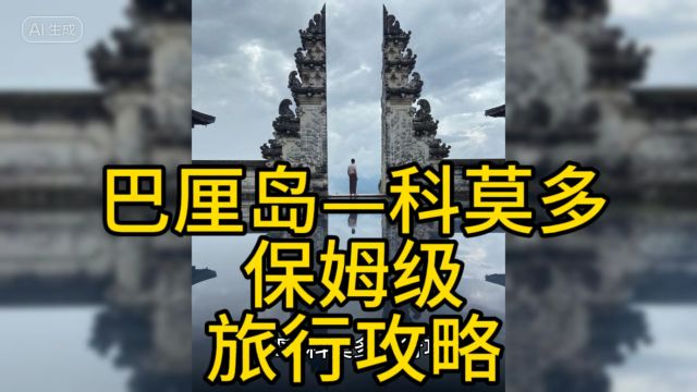 巴厘岛科莫多旅游保姆级攻略(前期准备吃住行玩注意事项)