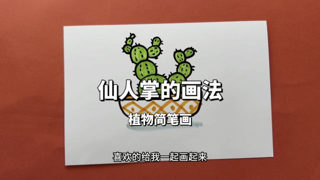 仙人掌简笔画教程