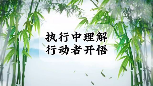 执行力大于一切,在执行中理解,在行动中领悟