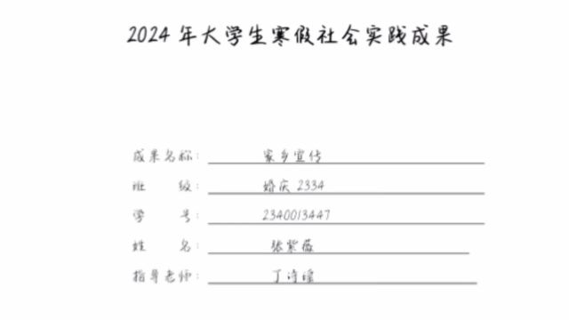 长沙民政职业技术学院寒假社会实践报告