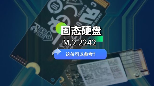 M.2 2242固态硬盘选什么?SSD猛涨价,这块盘居然是最便宜之一?