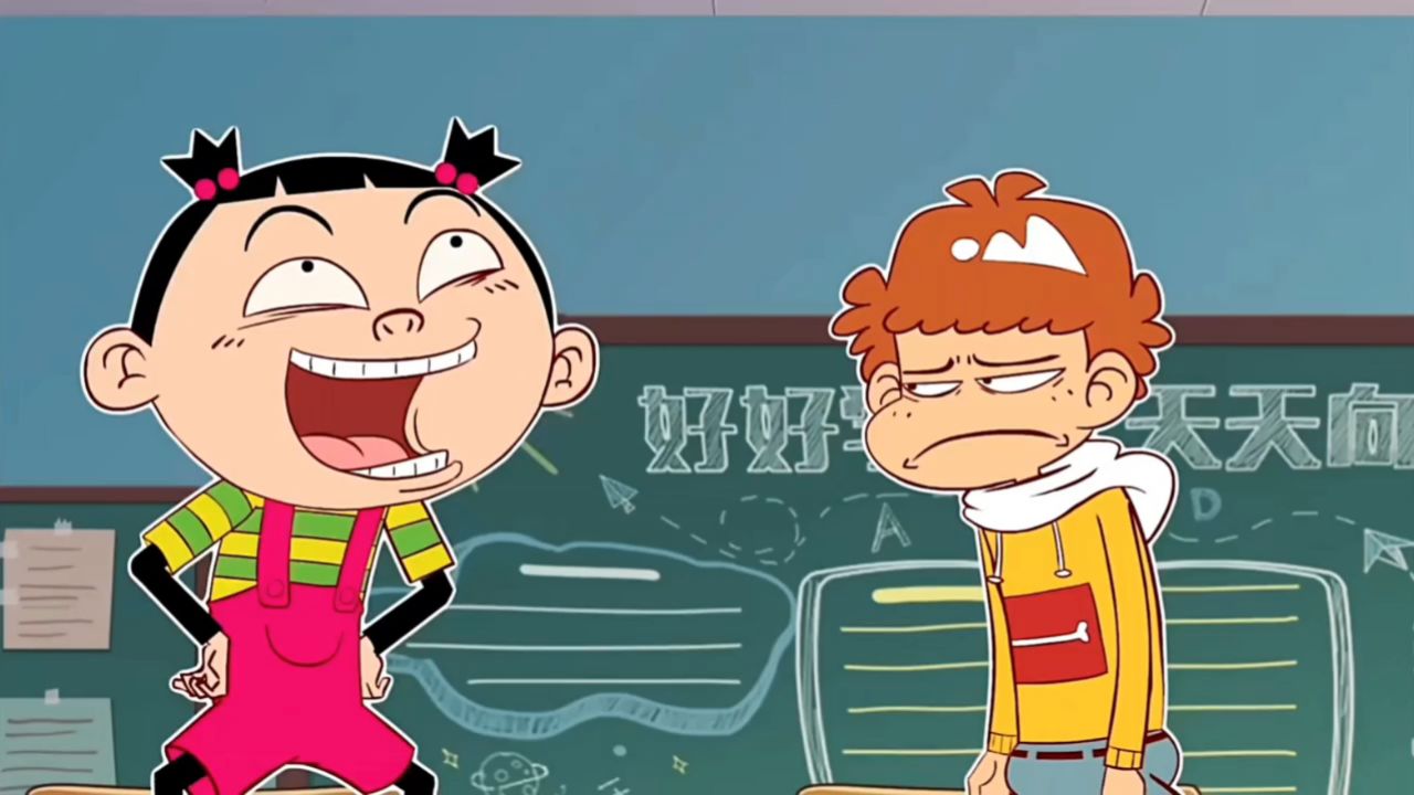 阿衰跟大脸妹比赛,请勿模仿哦