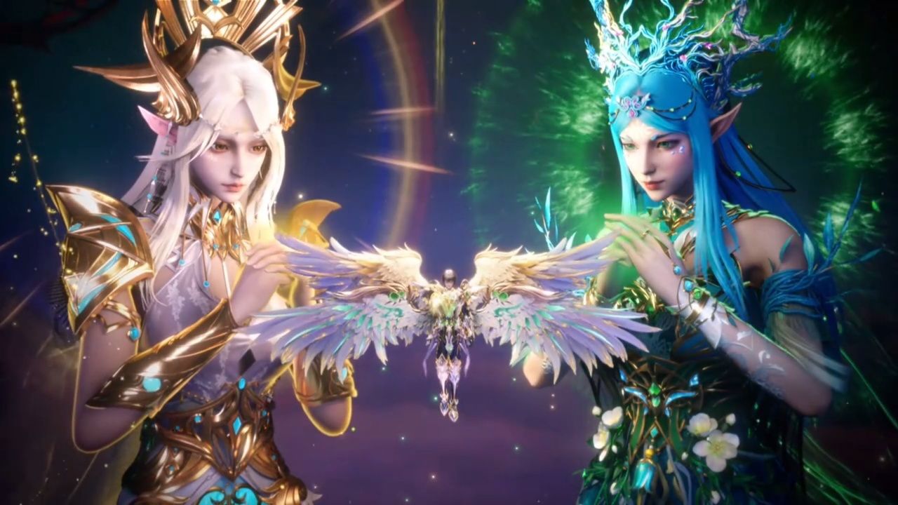 龙皓晨同时得到了自然女神和光明女神的认可!