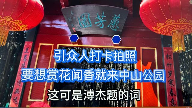 由溥杰题词的蕙芳园有看点就在北京中山公园内!引来众人打卡拍照