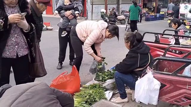 这有很多卖菜老人 他们的菜很好 来买她们菜的人很多 她们在靠劳动 追求美好的生活