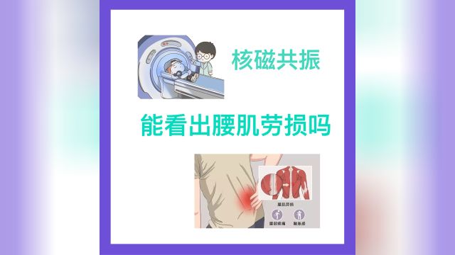 核磁共振能看出腰肌劳损吗?