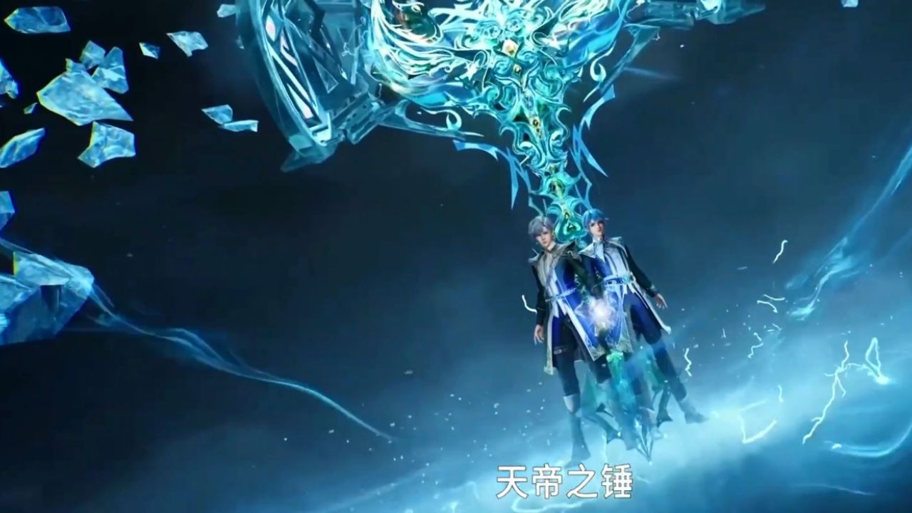 斗罗大陆2绝世唐门:霍雨浩与王冬的第二个武魂融合,昊天锤与冰碧帝皇