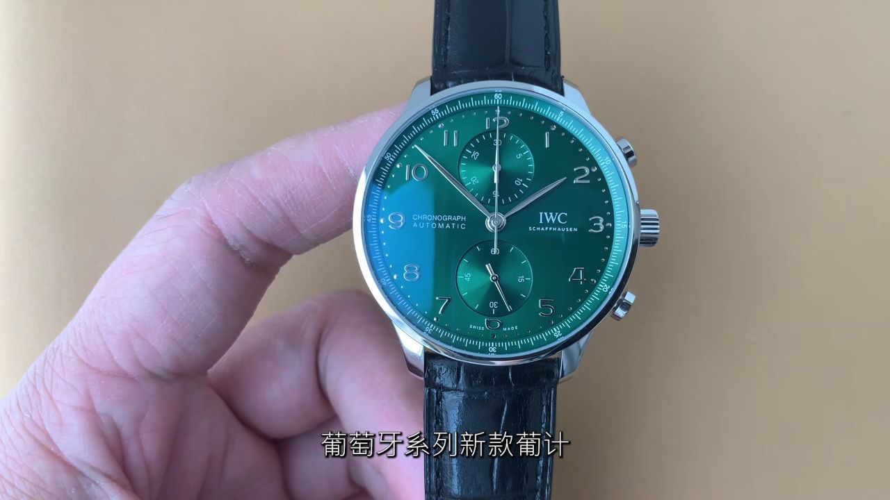 zf万国葡萄牙新款透底绿面葡计 41毫米 7750改69355机芯