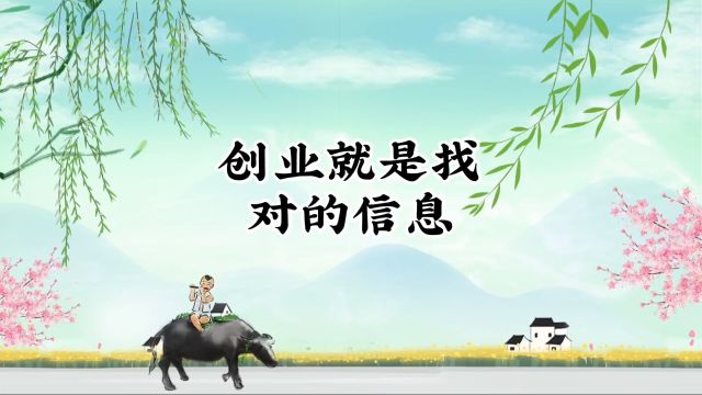 创业就是找到对的信息,信息就是收入#国学生意经