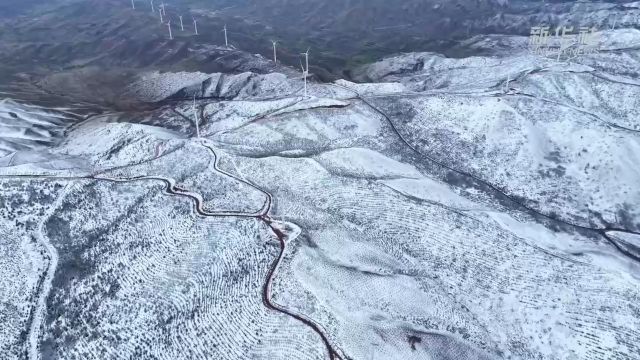 千城胜景|宁夏西吉:四月雪映月亮山