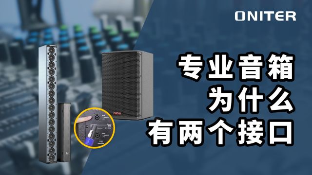 专业音箱为什么有两个接口?该接哪一个呢?