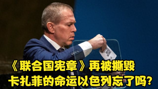 《联合国宪章》再被撕毁,卡扎菲的命运,以色列大使忘了吗?