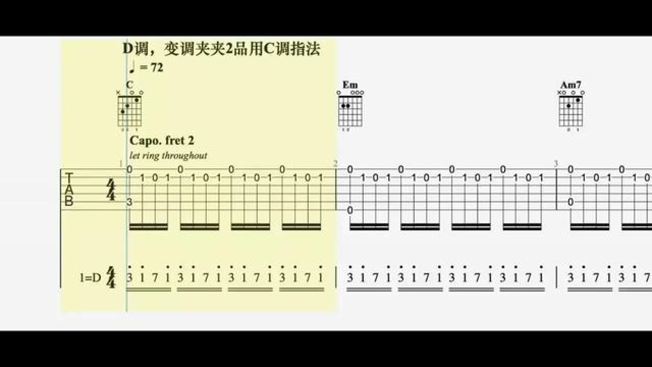 【吉他独奏】不为谁而作的歌(林俊杰) #吉他谱 #吉他独奏 #吉他指弹